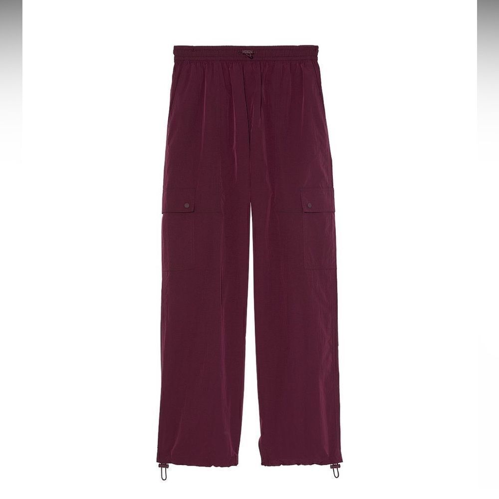 PINK Victoria’s Secret Parachute Cargo Pants, ColorWild Rose, New - Picture 2 of 2